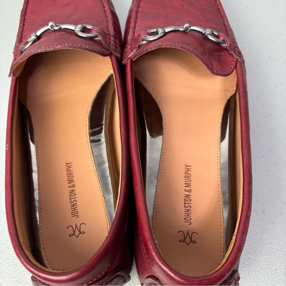 Johnston & Murphy Maggie Bit Red Driving Loafers Slip On 9.5M 78-14715 Flats - Picture 6 of 10